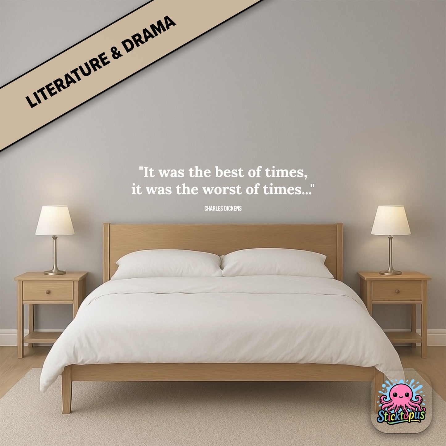 Classic literature sticker: “It was the best of times, it was the worst of times...” – Dickens