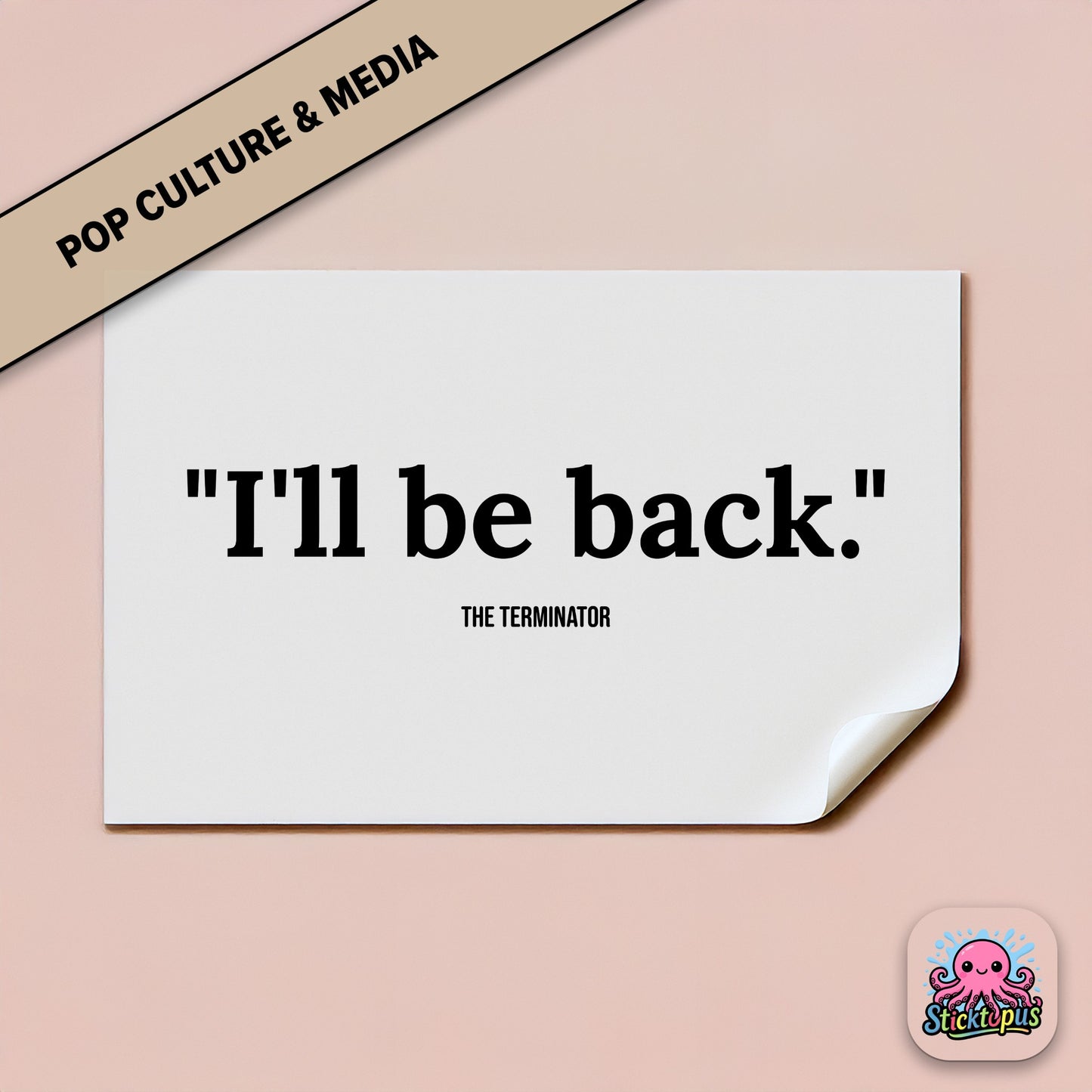 Action sticker: “I'll be back” – *Terminator*