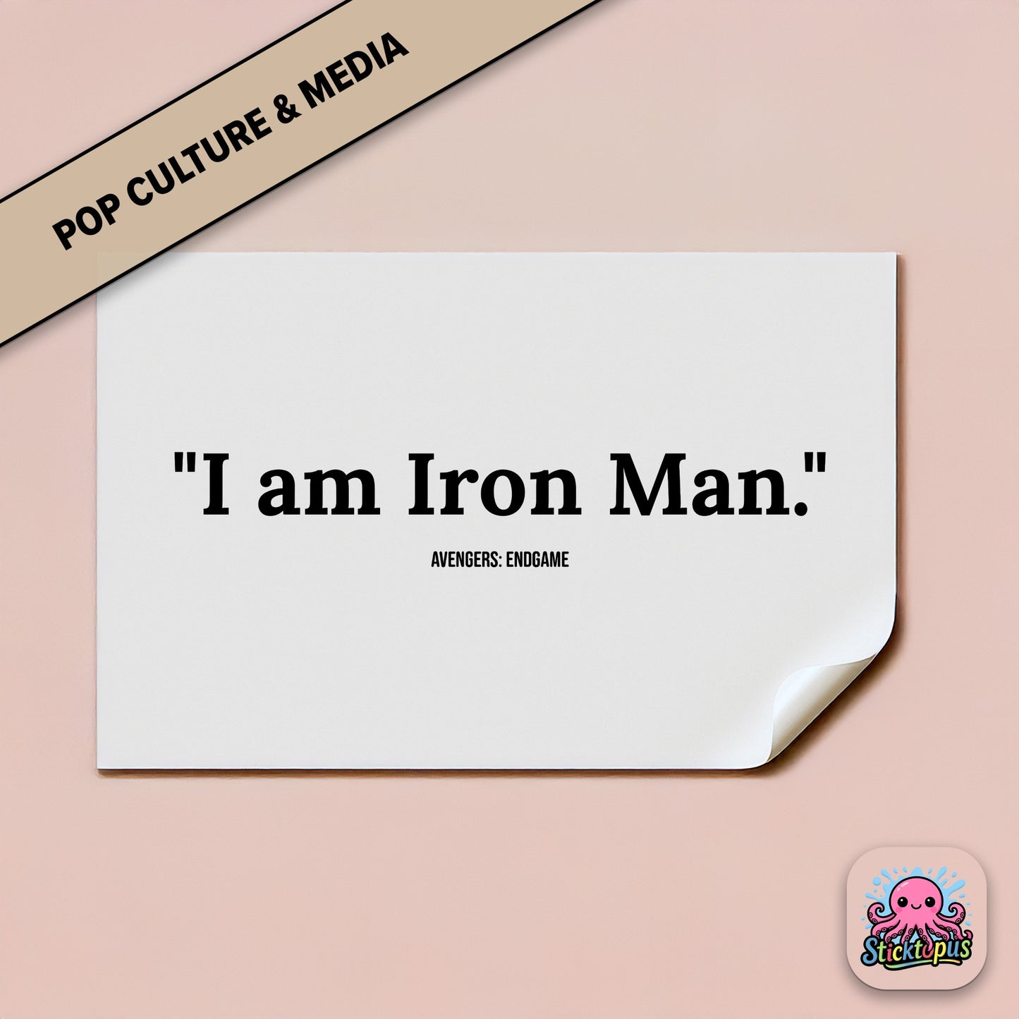 Superhero sticker: “I am Iron Man” – Marvel