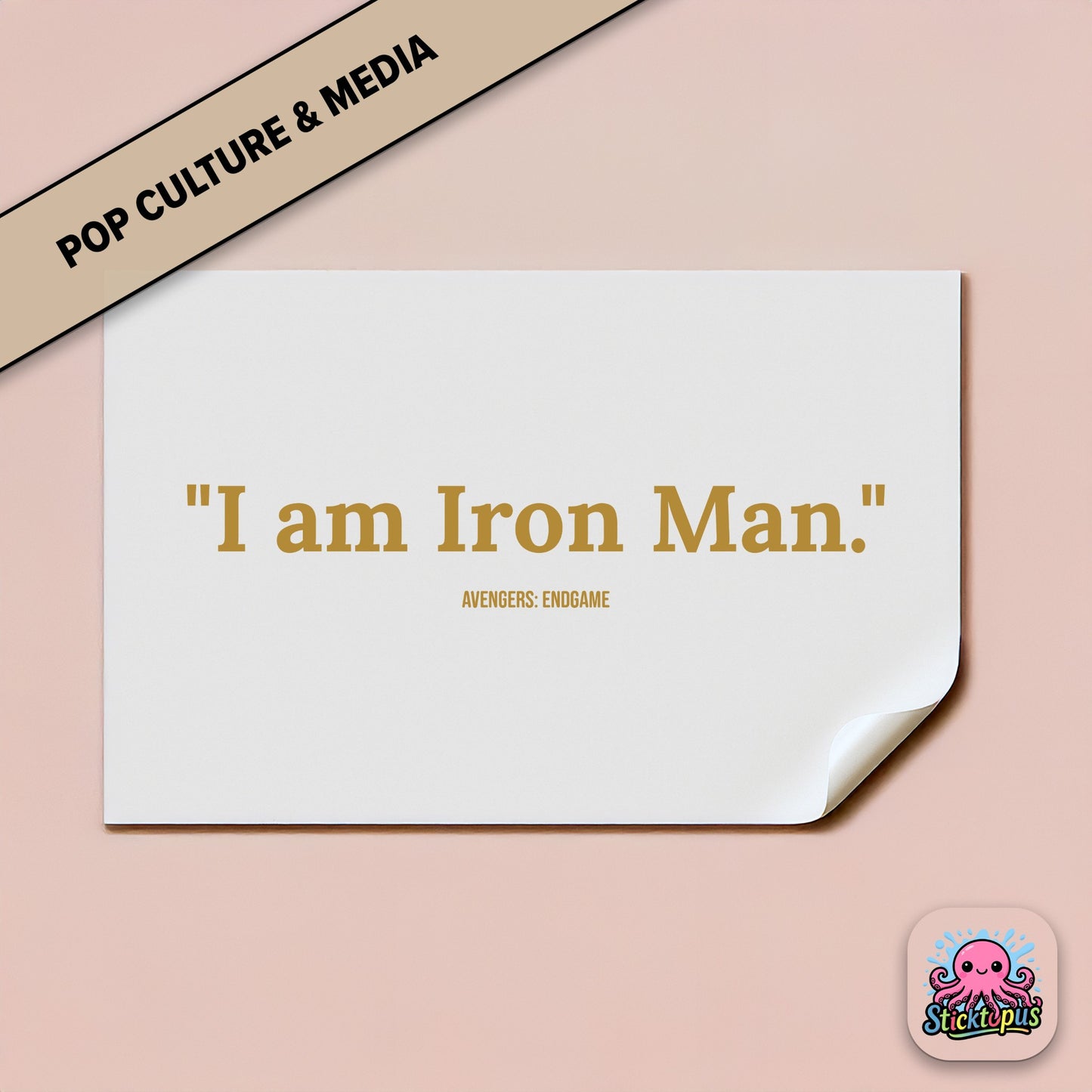Superhero sticker: “I am Iron Man” – Marvel