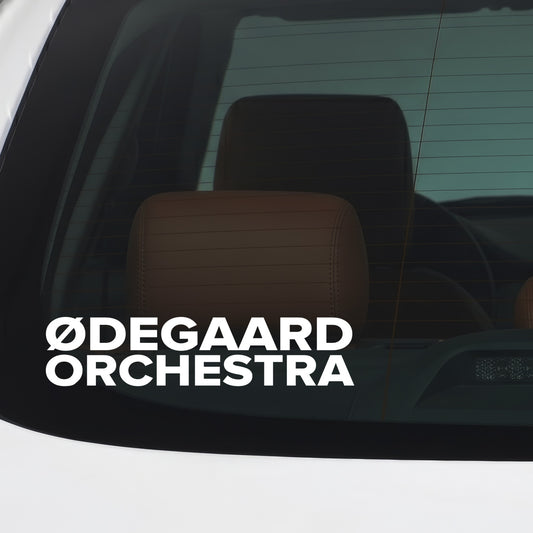 Arsenal – ØDEGAARD ORCHESTRA Sticker – Car Window Decal – White vinyl car window sticker