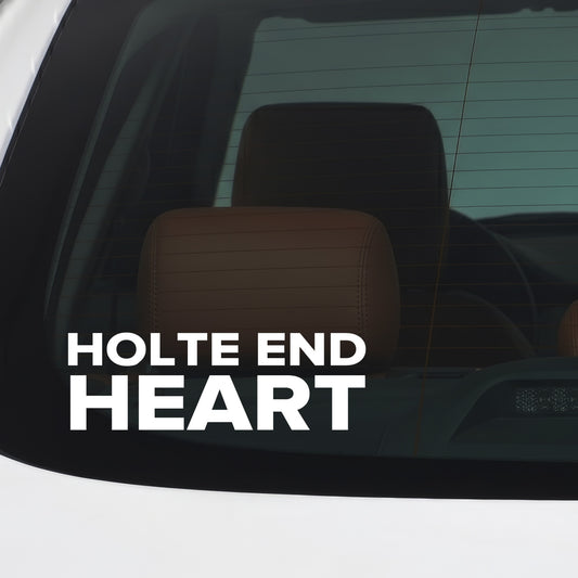 Aston Villa – HOLTE END HEART Sticker – Car Window Decal – White vinyl car window sticker