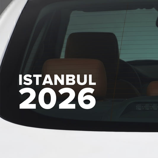Aston Villa – ISTANBUL 2026 Sticker – Car Window Decal – White vinyl car window sticker