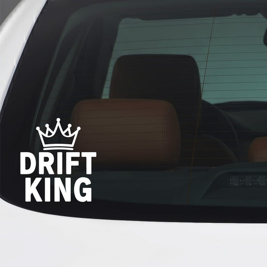 Drift King 02 white car window sticker