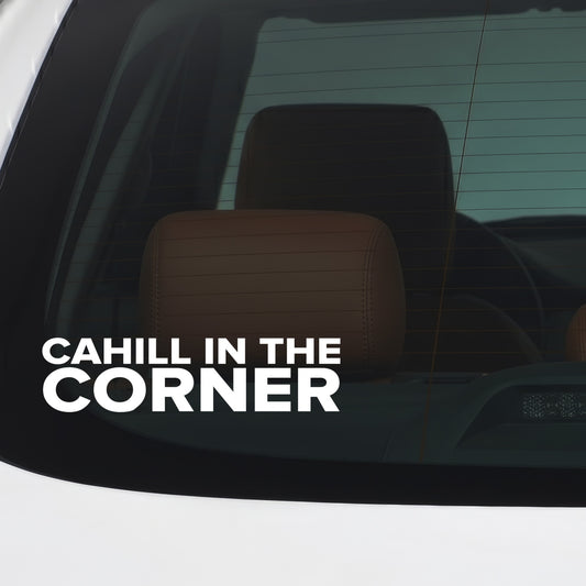 Everton – CAHILL IN THE CORNER Sticker – Car Window Decal – White vinyl car window sticker