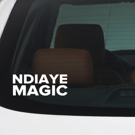 Everton – NDIAYE MAGIC Sticker – Car Window Decal – White vinyl car window sticker