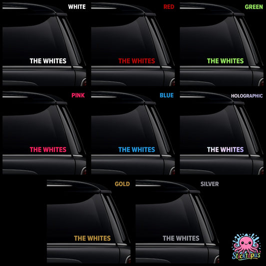 Collection of 'The Whites' various colours stickers.