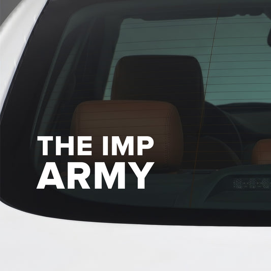 Lincoln City – THE IMP ARMY Sticker – Car Window Decal – White vinyl car window sticker