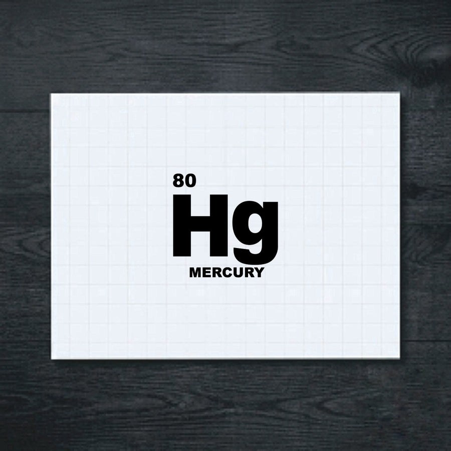Mercury Periodic Table Vinyl Sticker – Chemistry Decal