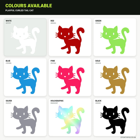 Vinyl colour options for cat vinyl sticker