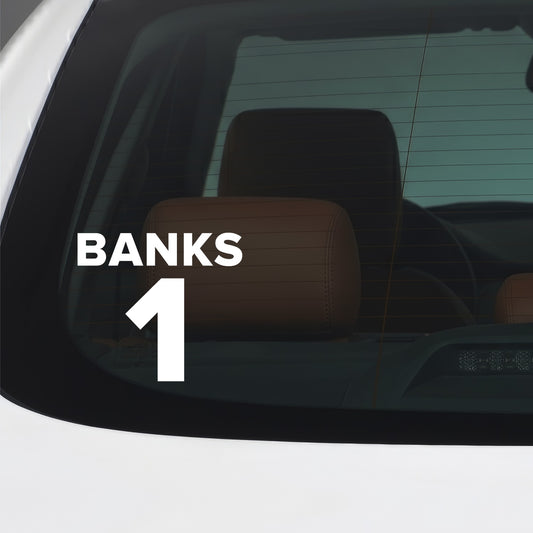 Stoke City – BANKS 1 Sticker – Car Window Decal – White vinyl car window sticker
