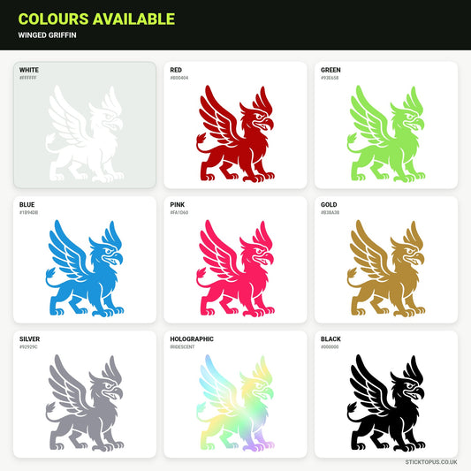 Vinyl colour options for winged griffin vinyl sticker