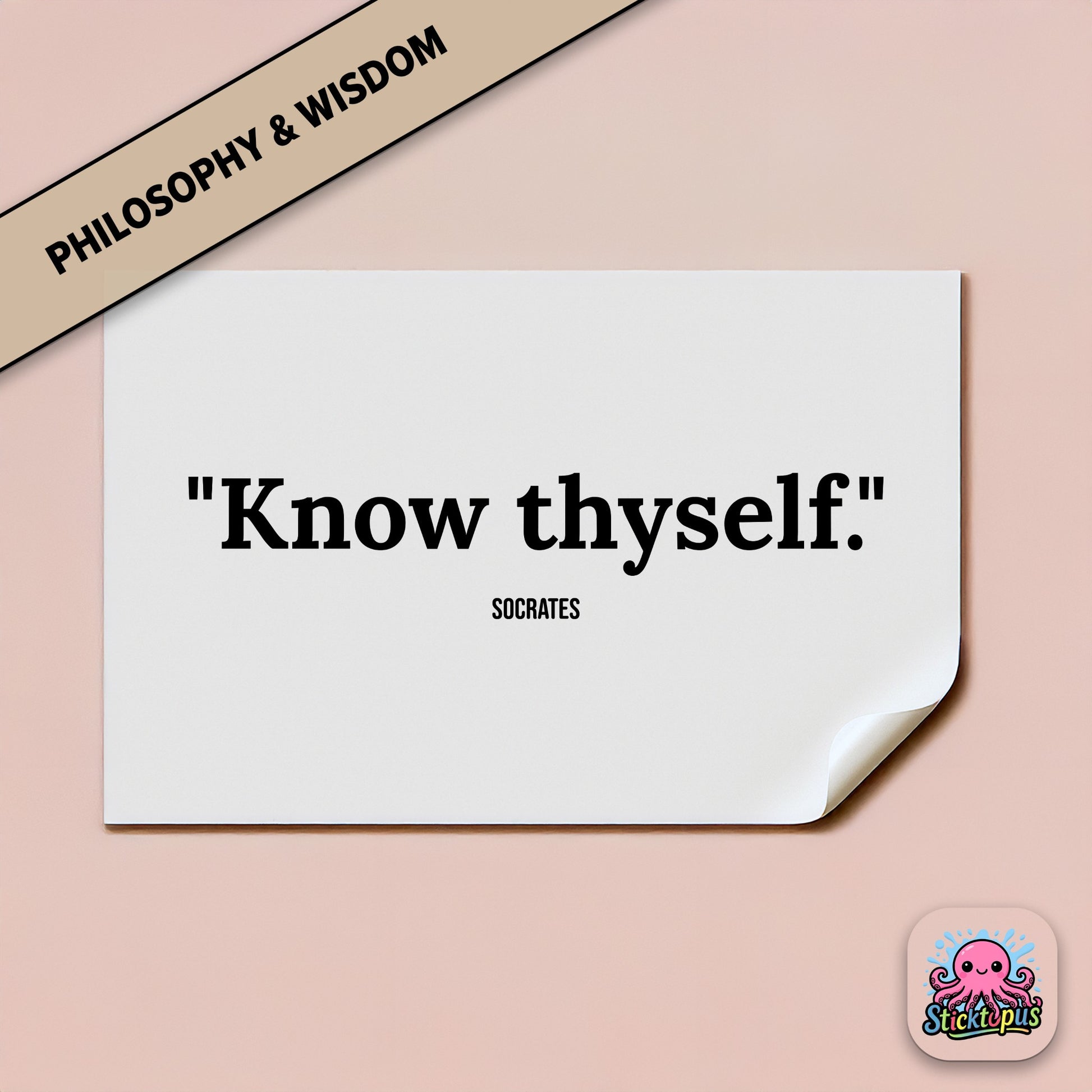Classic wisdom sticker: “Know thyself” – Ancient Greek maxim