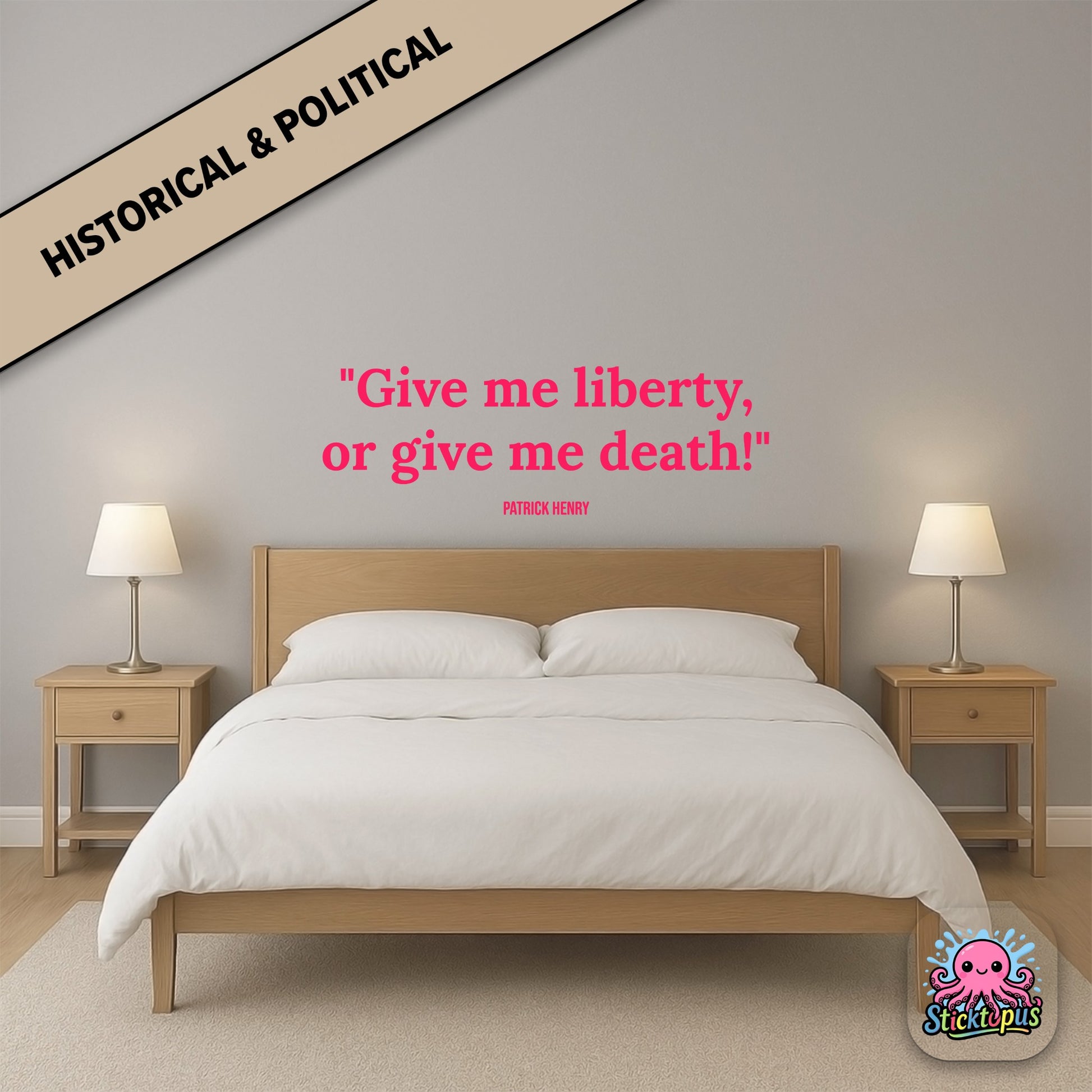 Historical quote sticker: “Give me liberty, or give me death!” – Patrick Henry