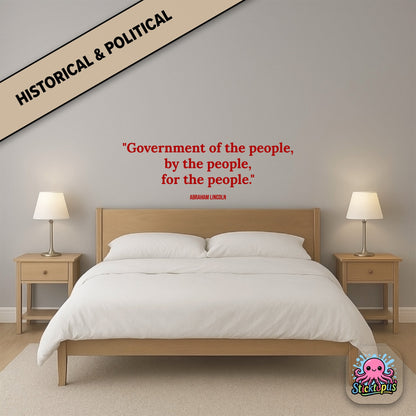 Democracy-themed sticker: “Government of the people, by the people, for the people” – Lincoln