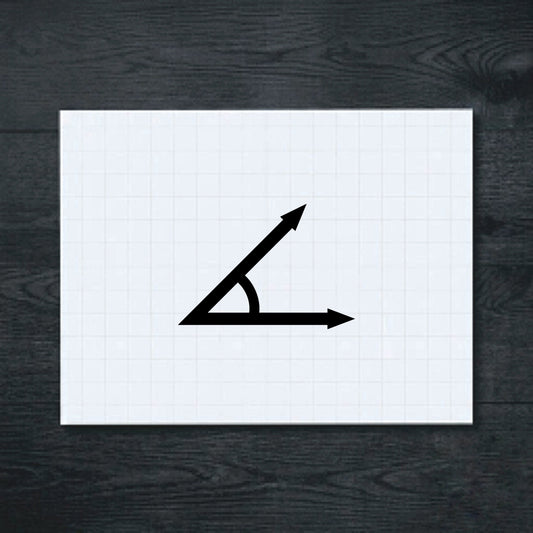Black 45 Degree Angle vinyl sticker