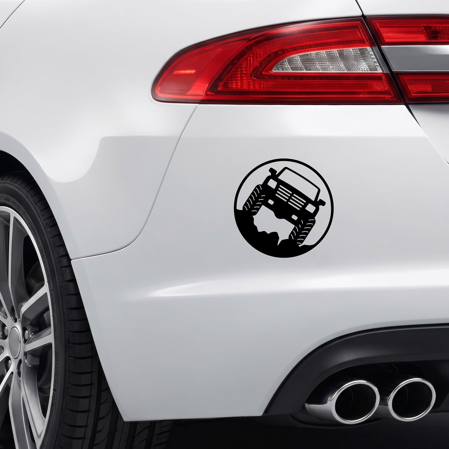 4x4 black car bumper sticker.