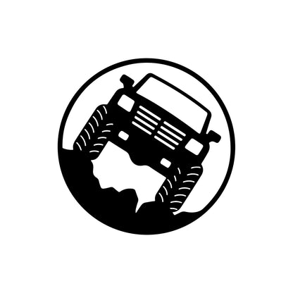 4x4 black car sticker.