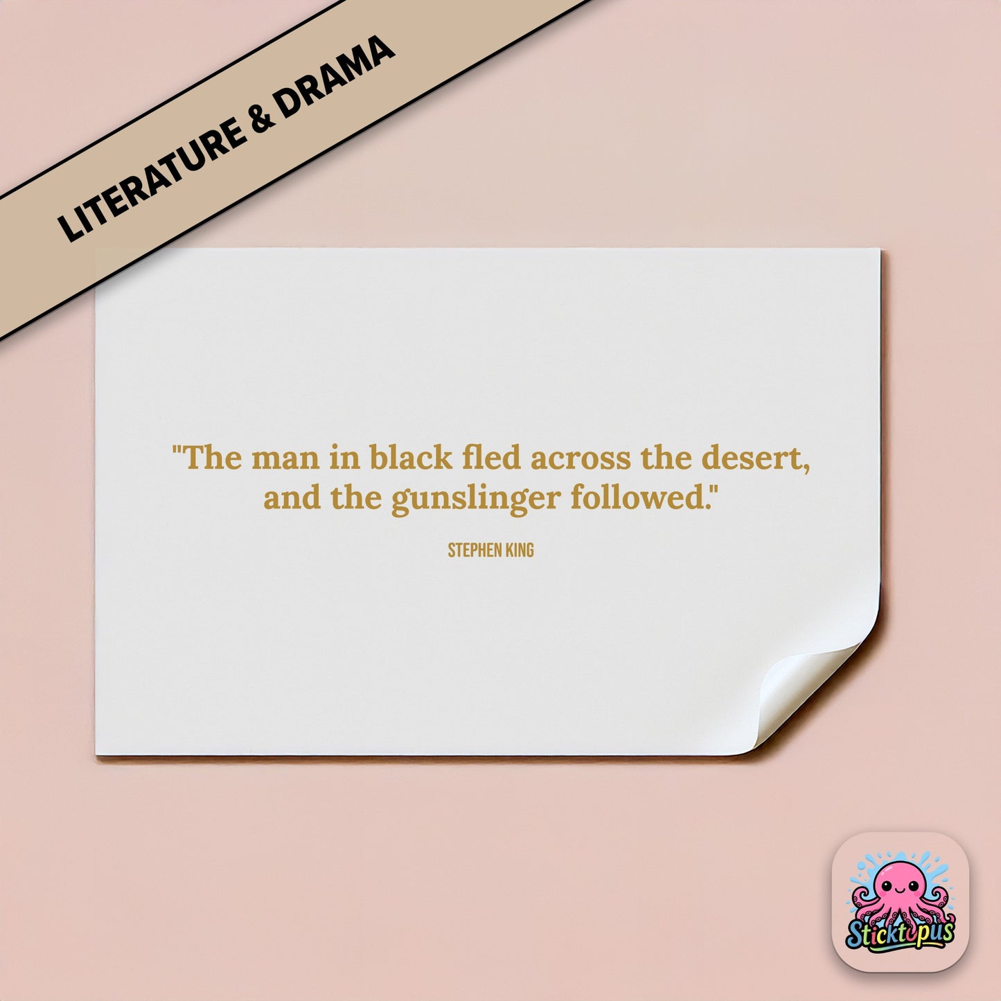 Fantasy sticker: “The man in black fled across the desert...” – Stephen King