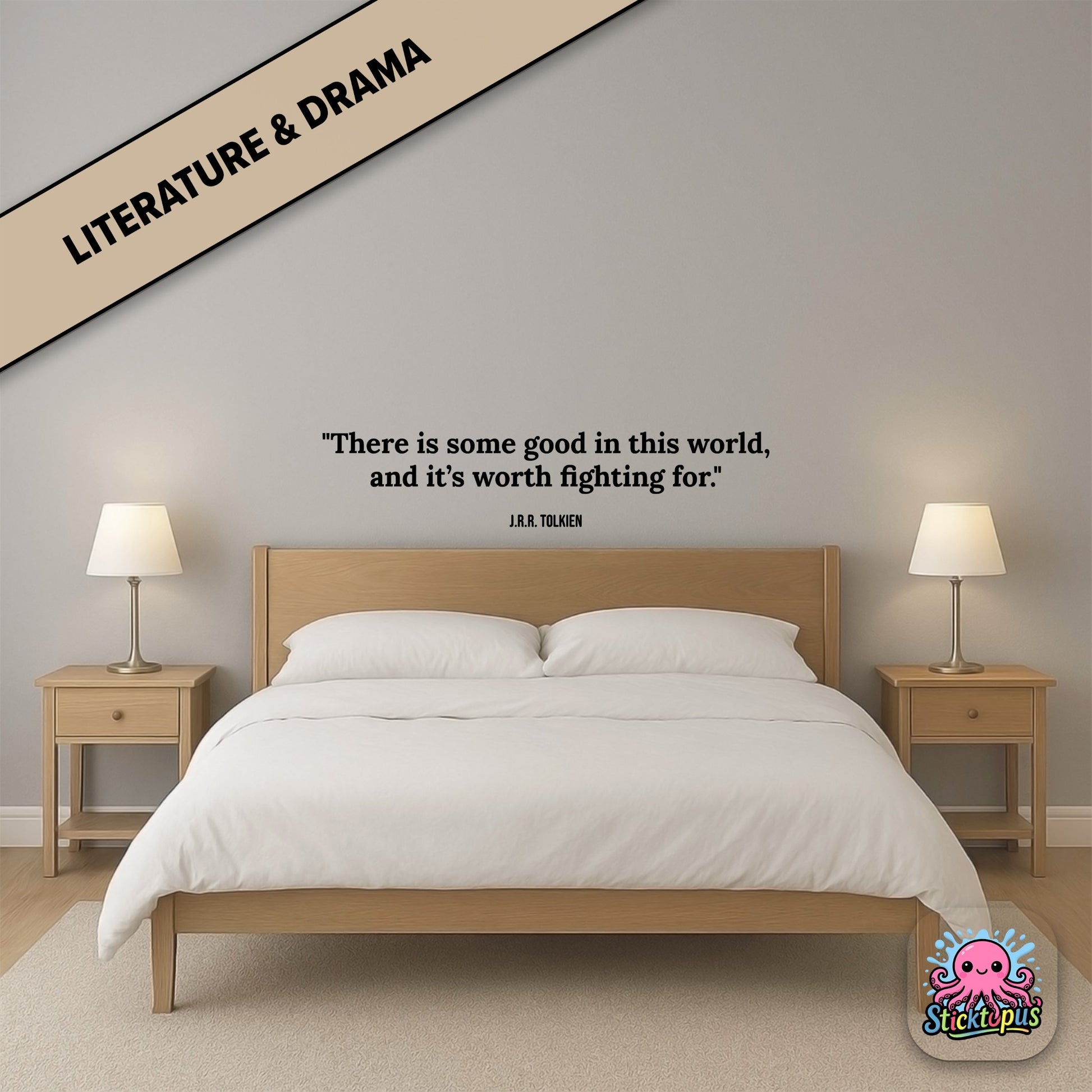 Hope-themed sticker: “There is some good in this world, and it’s worth fighting for” – Tolkien
