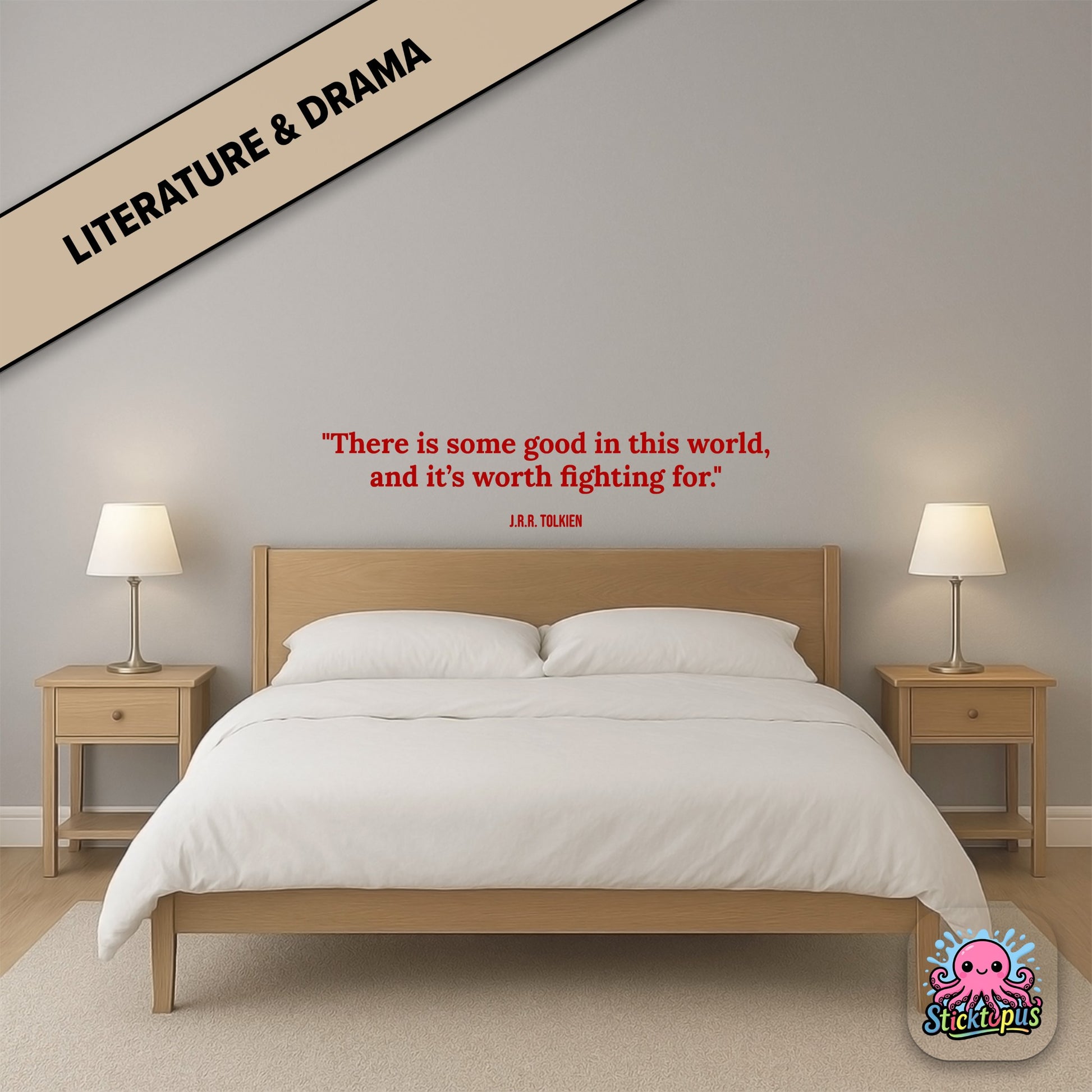 Hope-themed sticker: “There is some good in this world, and it’s worth fighting for” – Tolkien