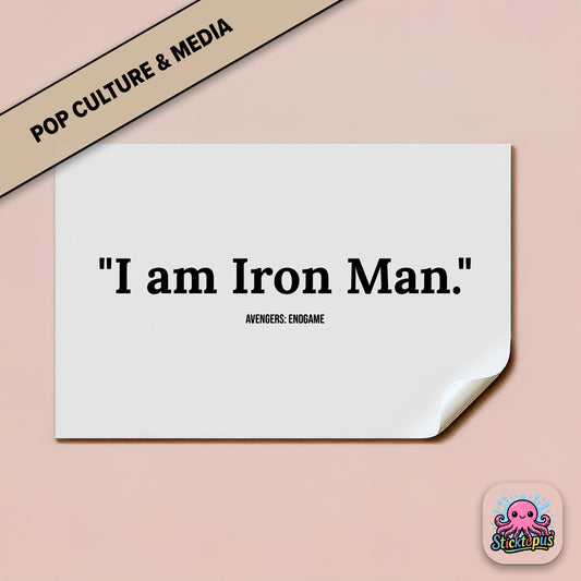 Superhero sticker: “I am Iron Man” – Marvel