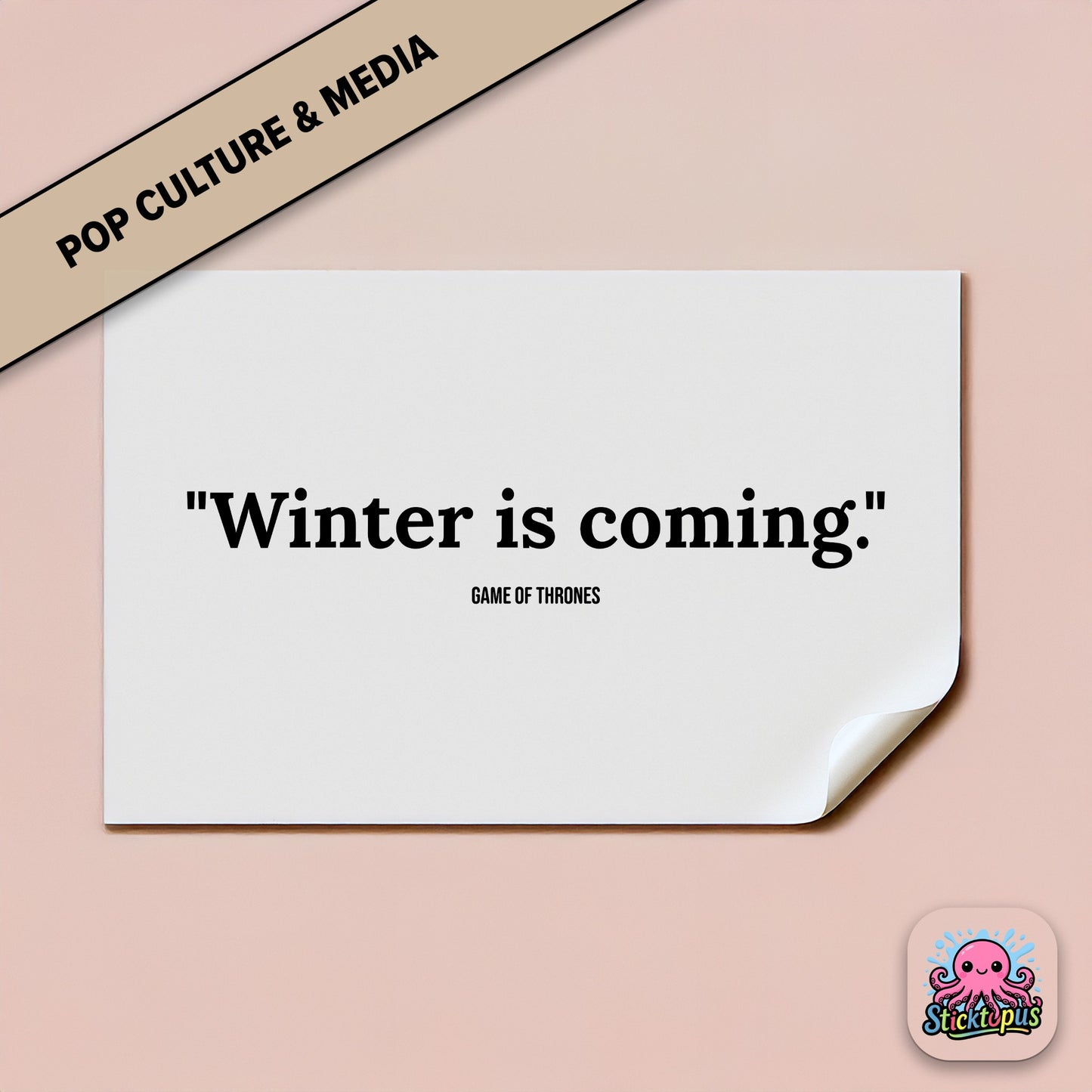 Fantasy sticker: “Winter is coming” – *Game of Thrones*