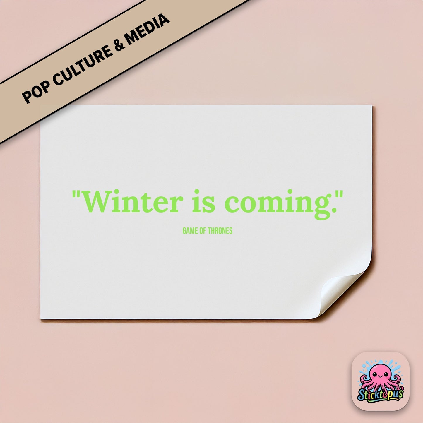 Fantasy sticker: “Winter is coming” – *Game of Thrones*