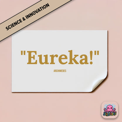 Discovery sticker: “Eureka!” – Archimedes
