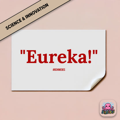 Discovery sticker: “Eureka!” – Archimedes