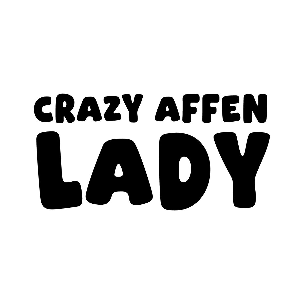 Affen – CRAZY DOG LADY Sticker – Car Window Decal – black sticker design on white background