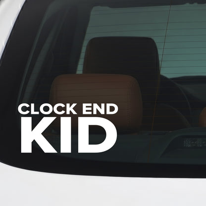 Arsenal – CLOCK END KID Sticker – Car Window Decal – White vinyl car window sticker