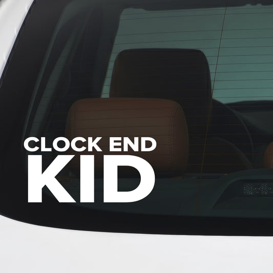 Arsenal – CLOCK END KID Sticker – Car Window Decal – White vinyl car window sticker