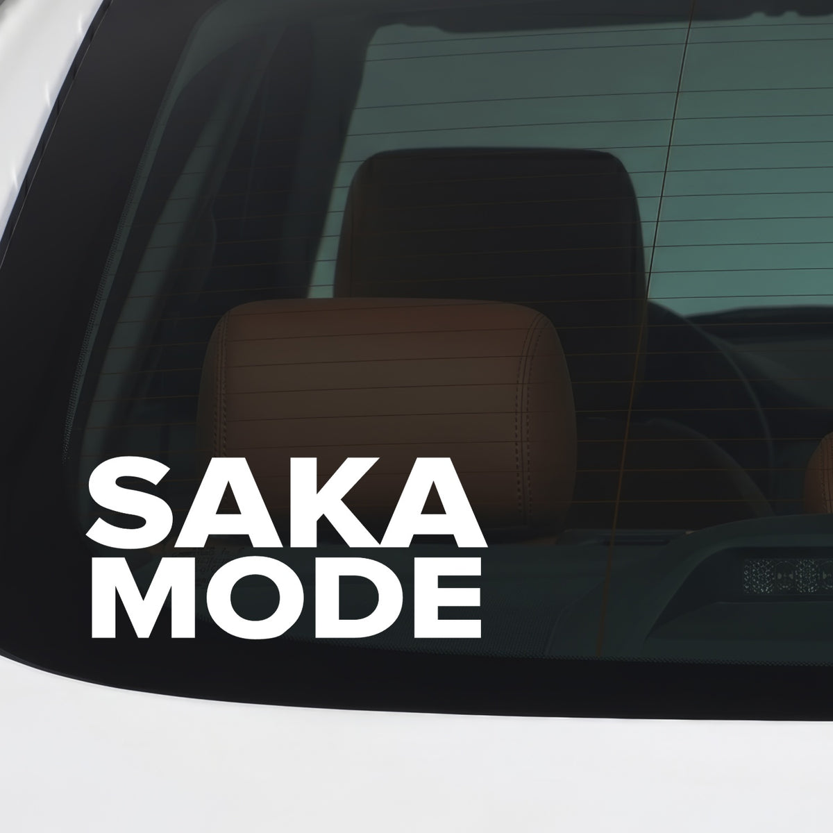 Arsenal – SAKA MODE Sticker – Car Window Decal – White vinyl car window sticker