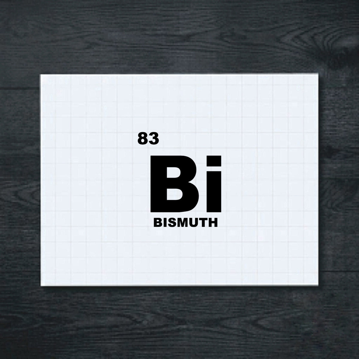 Black Bismuth periodic table tile vinyl sticker