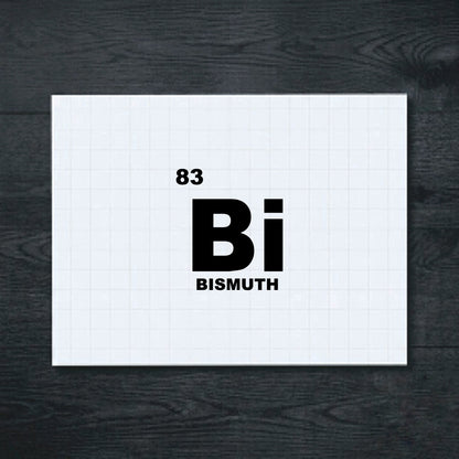 Black Bismuth periodic table tile vinyl sticker