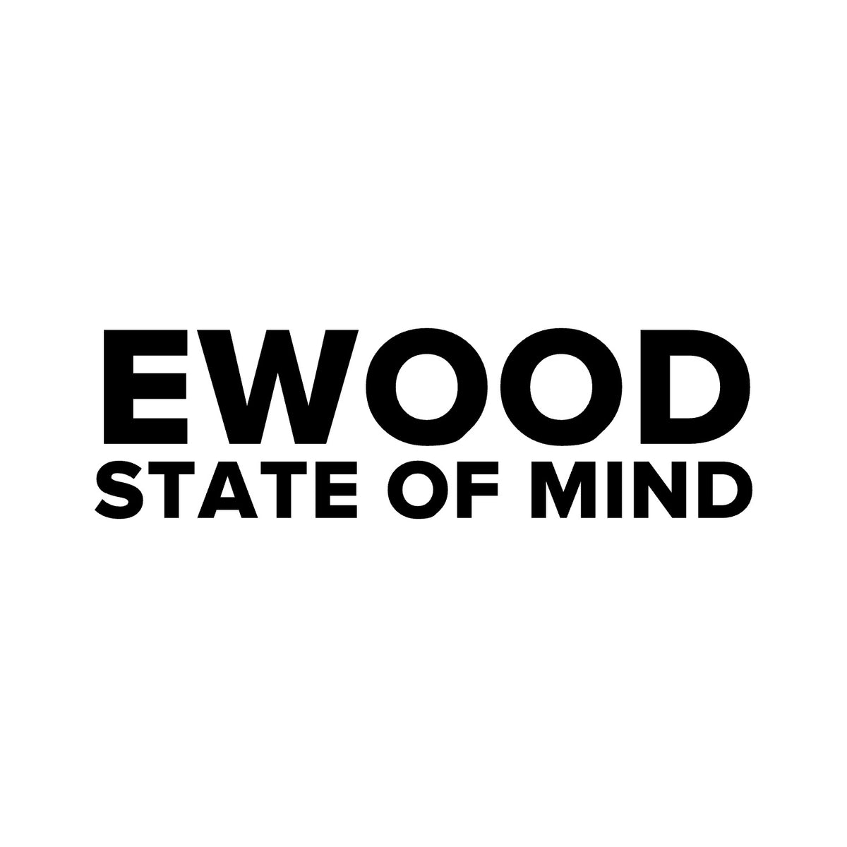 Blackburn Rovers – EWOOD STATE OF MIND Sticker – Car Window Decal – black sticker design on white background