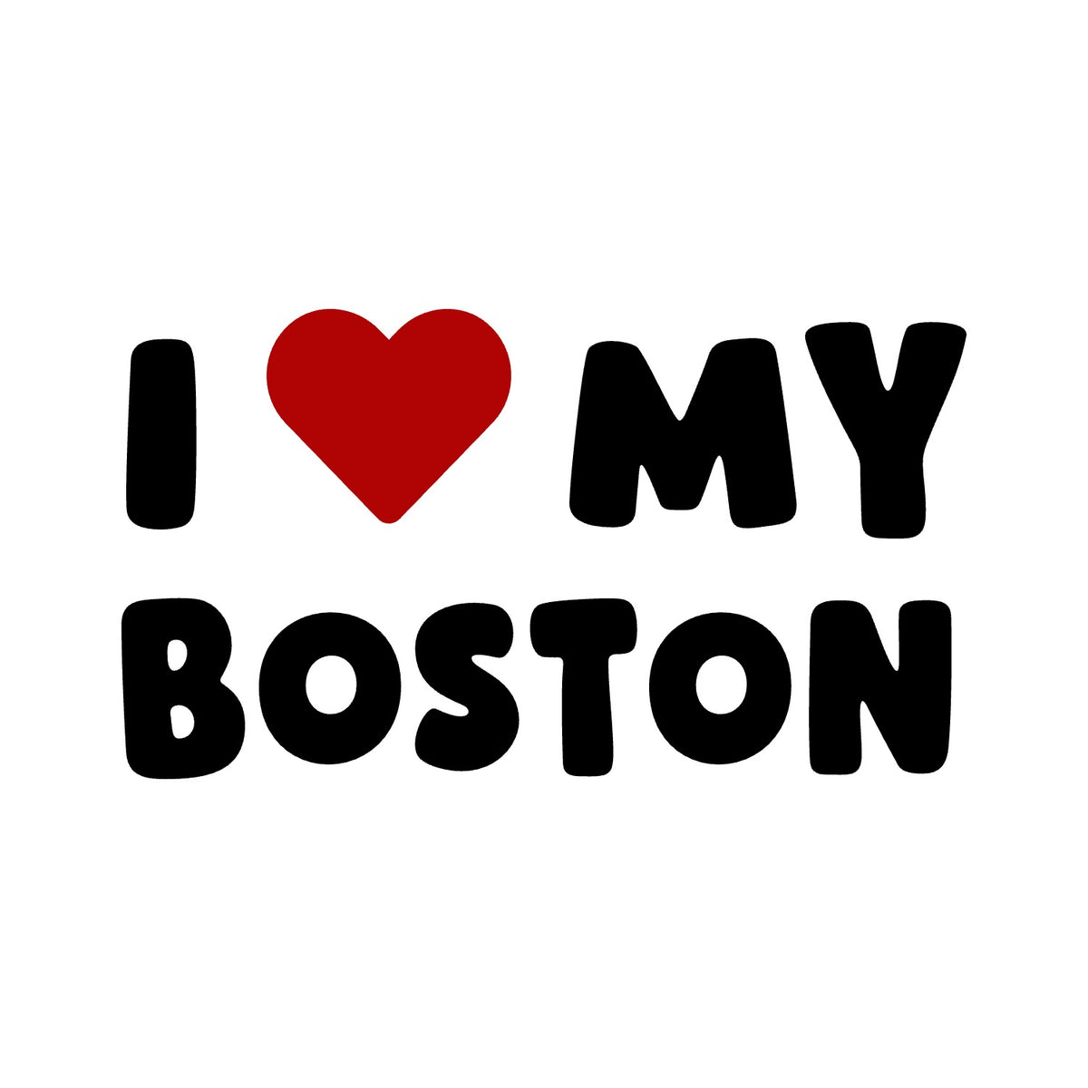 Boston – I LOVE MY DOG Sticker – Car Window Decal – black sticker design on white background