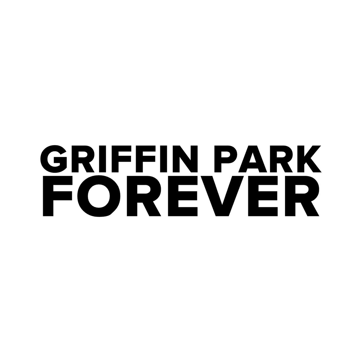 Brentford – GRIFFIN PARK FOREVER Sticker – Car Window Decal – black sticker design on white background