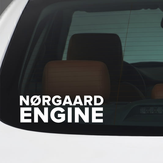 Brentford – NØRGAARD ENGINE Sticker – Car Window Decal – White vinyl car window sticker