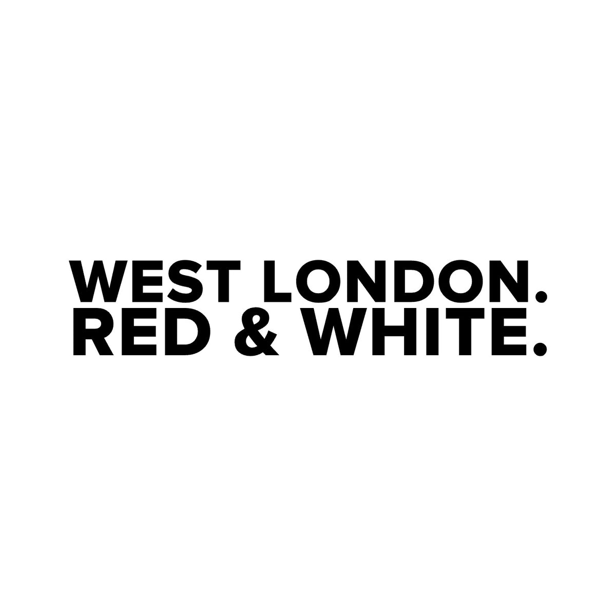 Brentford – WEST LONDON. RED & WHITE. Sticker – Car Window Decal – black sticker design on white background