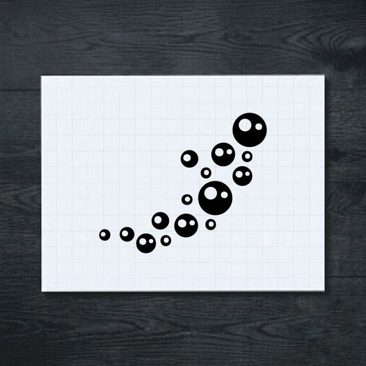 Black Bubble Trail vinyl sticker