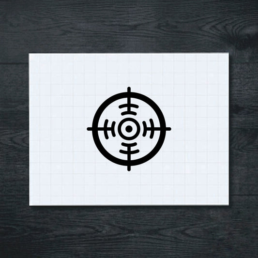 Black Bullseye Crosshair Vinyl Sticker