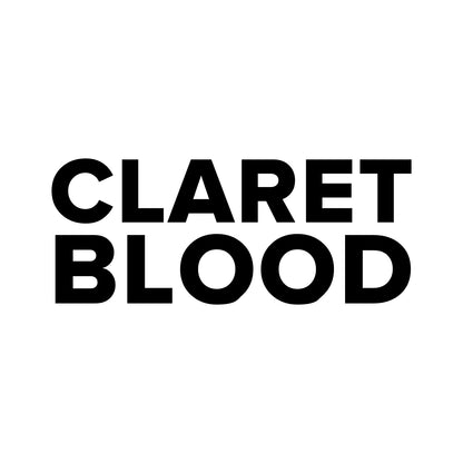Burnley – CLARET BLOOD Sticker – Car Window Decal – black sticker design on white background