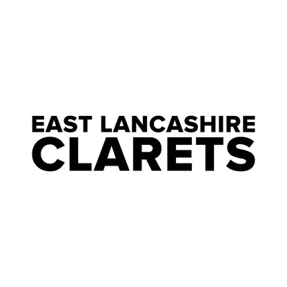 Burnley – EAST LANCASHIRE CLARETS Sticker – Car Window Decal – black sticker design on white background