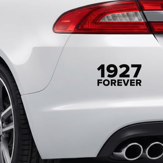 Cardiff City – 1927 FOREVER Sticker – Car Window Decal – Black vinyl bumper decal on car