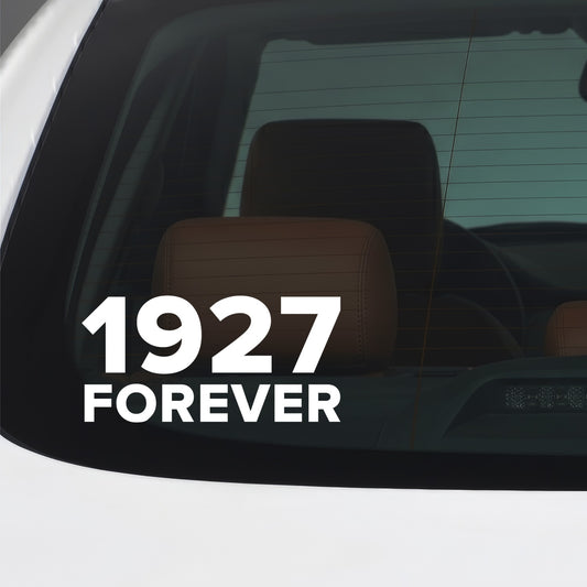 Cardiff City – 1927 FOREVER Sticker – Car Window Decal – White vinyl car window sticker
