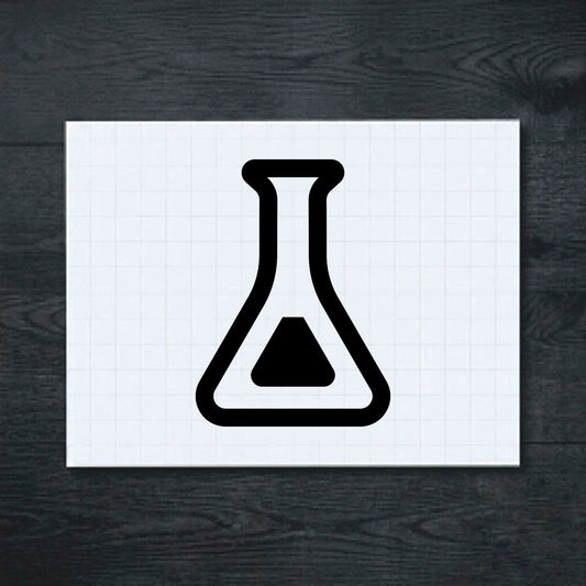 Black Chemistry Flask with Liquid vinyl sticker