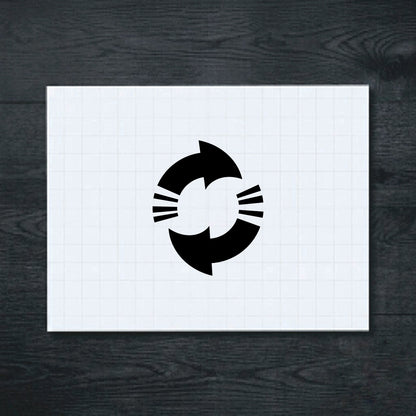 Black Circular Arrows vinyl sticker