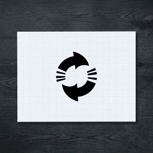 Black Circular Arrows vinyl sticker